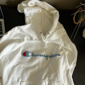 White champion hoodie
